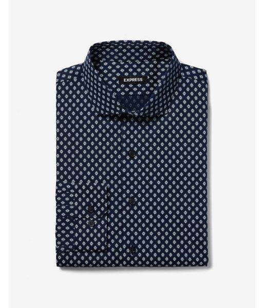 Express Mens Slim Printed Cotton Dress