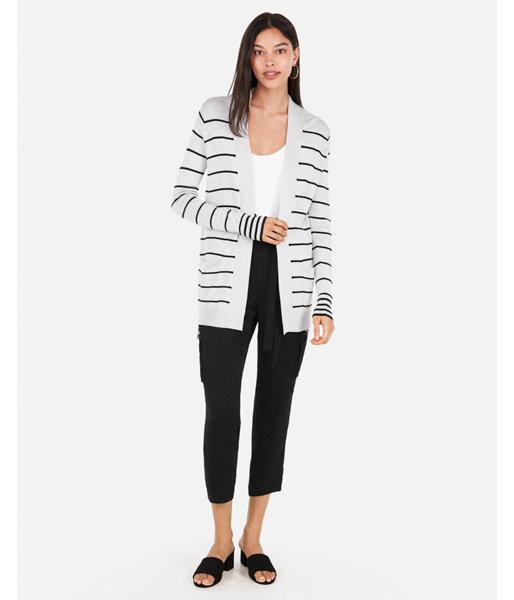 Express Womens Striped Wide Placket Cover-up
