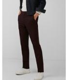 Express Mens Slim Photographer Burgundy Dress Pant