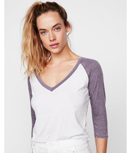 Express Womens Express One Eleven Burnout Baseball Tee