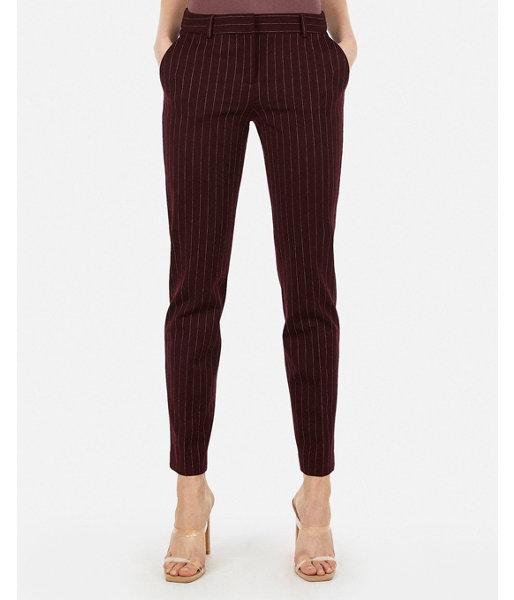 Express Womens Mid Rise Pinstripe Ankle Columnist Pant