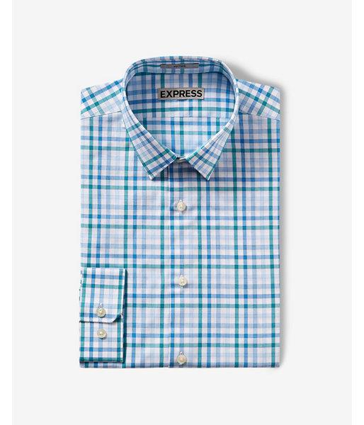 Express Mens Fitted  Mini Check Dress