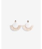 Express Womens Layered Shell Post Back Earrings
