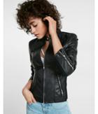 Express Womens (minus The) Leather Double Peplum Jacket