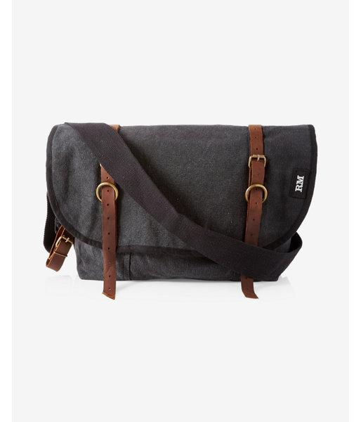 Express Mens Robert Mason Leather Canvas Journey Bag