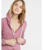 Express Womens Express One Eleven Zip Front Burnout Hoodie