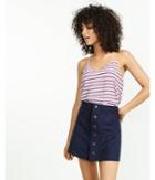 Express Womens Red White And Blue Striped Barcelona Cami
