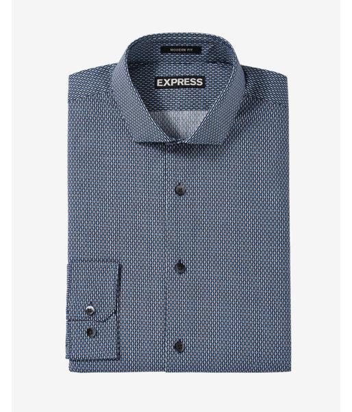Express Mens Modern Fit Microprint Dress