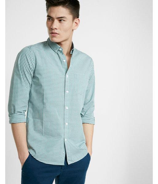 Express Mens Check Cotton Button-down