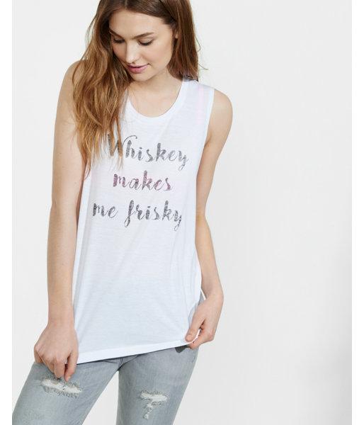 Express Womens Express One Eleven Whiskey Frisky Graphic Tank