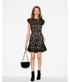 Express Womens Lace-up Back Fit And Flare Dress