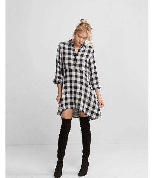 Express Womens Plaid Hi-lo Dress