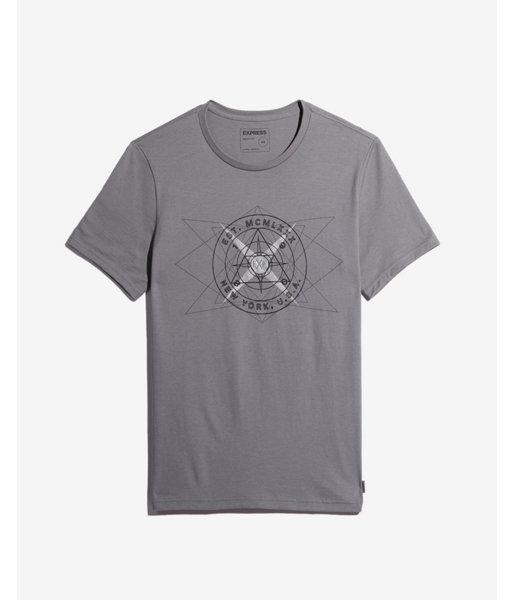 Express Mens Exp Nyc Kaleidoscope Reflective Graphic Tee
