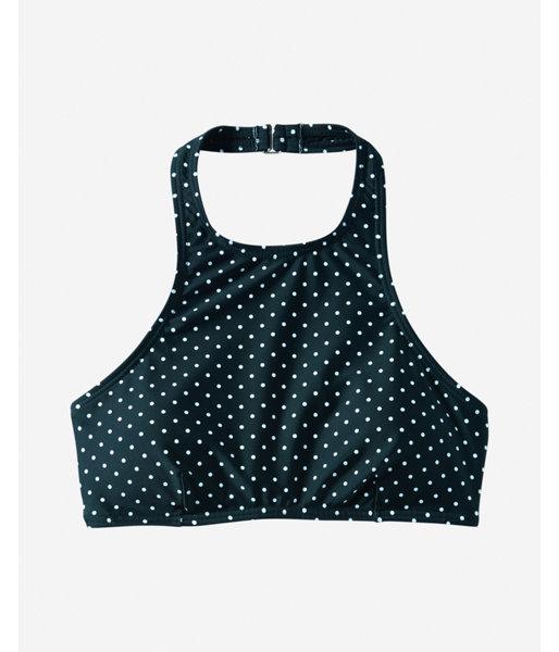Express Printed High Neck Halter Bikini