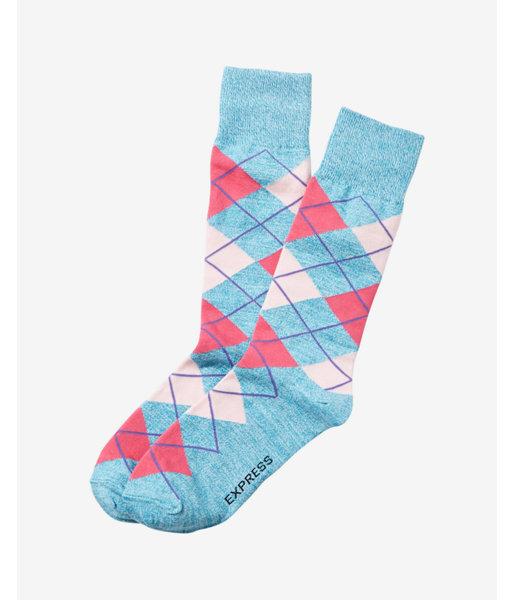 Express Mens Marled Argyle Print Dress