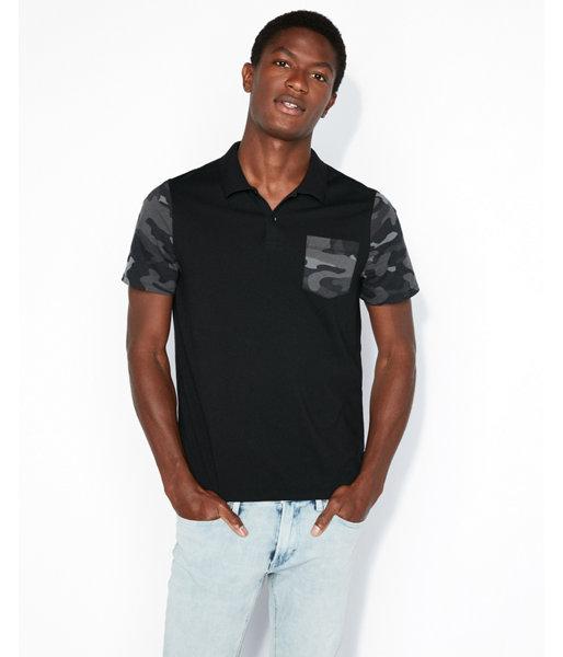 Express Mens Camo Sleeve Jersey Polo