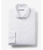 Express Mens Slim Fit Small Dot Print Dress