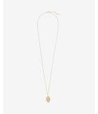 Express Womens Crystal Filled Cage Leaf Pendant Necklace