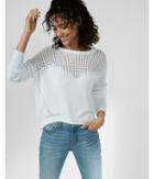 Express Crochet Yoke Scoop Back Pullover