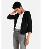 Express Womens Zip Pocket Cutaway Blazer