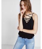 Express Womens Strappy Tiered Ruffle Cami