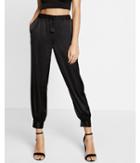 Express Womens Mid Rise Tie Front Jogger Pant