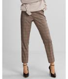 Express Womens High Waisted Plaid Pleated Ankle Pant