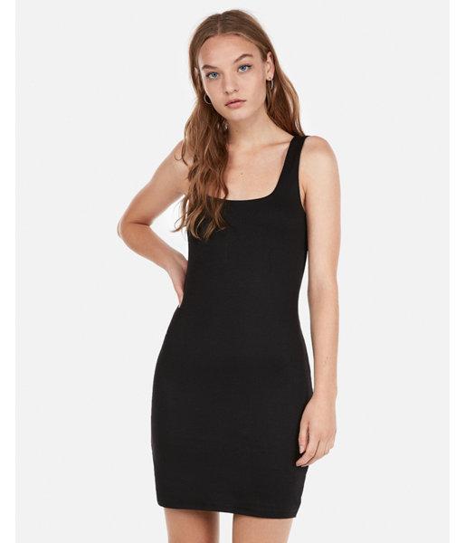 Express Womens Supersoft Square Neck Dress