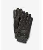 Express Mens Leather And Wool Quilted Gloves