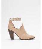 Express Womens Western Cut-out Heeled Bootie