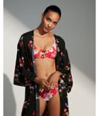 Express Womens Floral Knotted Scoop Neck Bikini