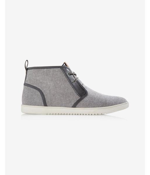 Express Mens High Top Chambray Chukka Boot