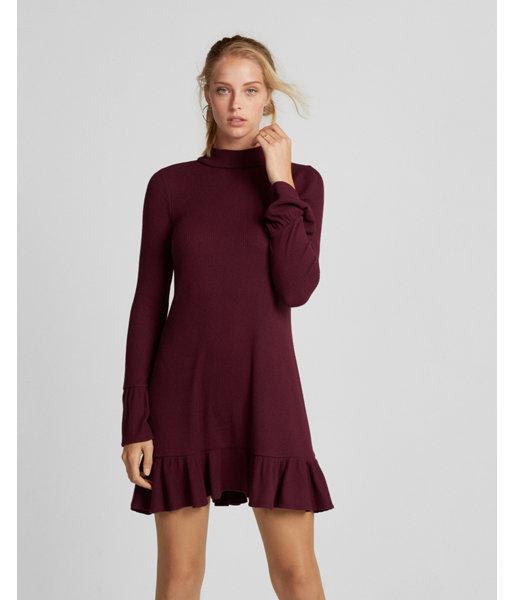 Express Womens Mock Neck Trapeze Dress