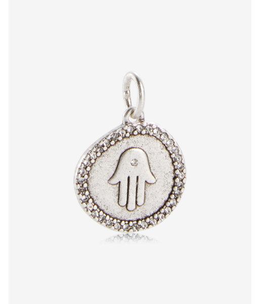 Express Womens Sequin Matte Hamsa Charm