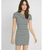 Express Womens Diagonal Stripe Ribbed  Dress