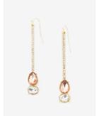 Express Double Stone Stick Drop Earrings