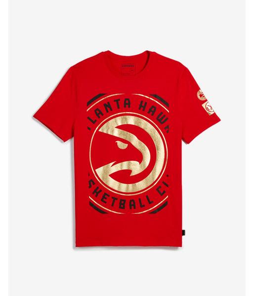 Express Mens Atlanta Hawks Nba Crew Neck Foil Graphic Tee