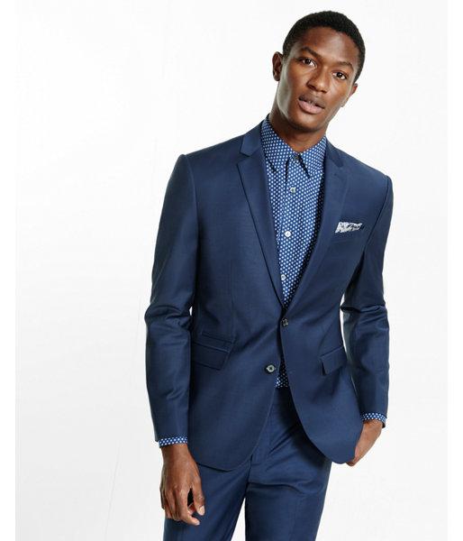 Express Mens Express Mens Slim Photographer Navy Performance Stretch Wool Blend