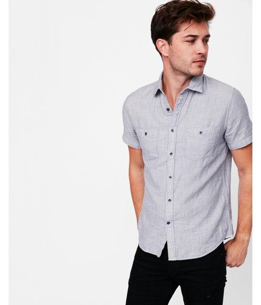 Express Mens Soft Wash Double Weave Short Sleeve Cotton