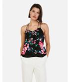 Express Womens Floral Double Layer Cross Back Cami