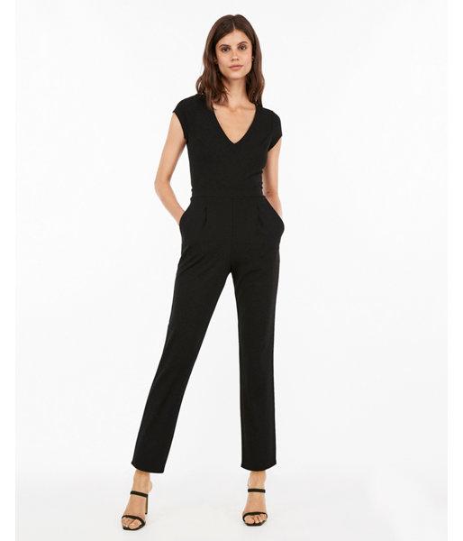 Express Womens Open Back V-neck Jumpsuit