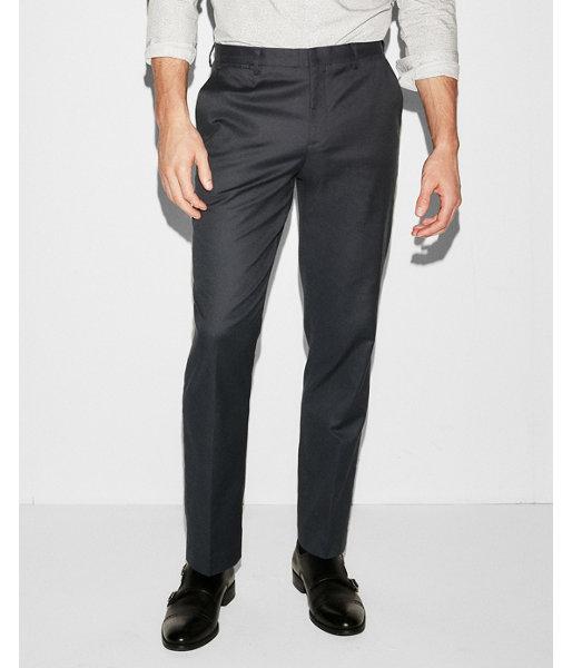 Express Mens Classic Navy Oxford Stretch Cotton Dress Pant