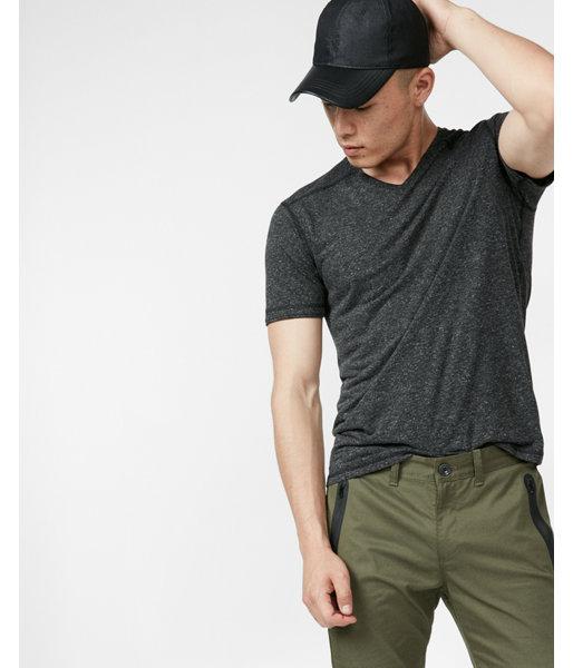 Express Mens Jacquard V-neck Tee