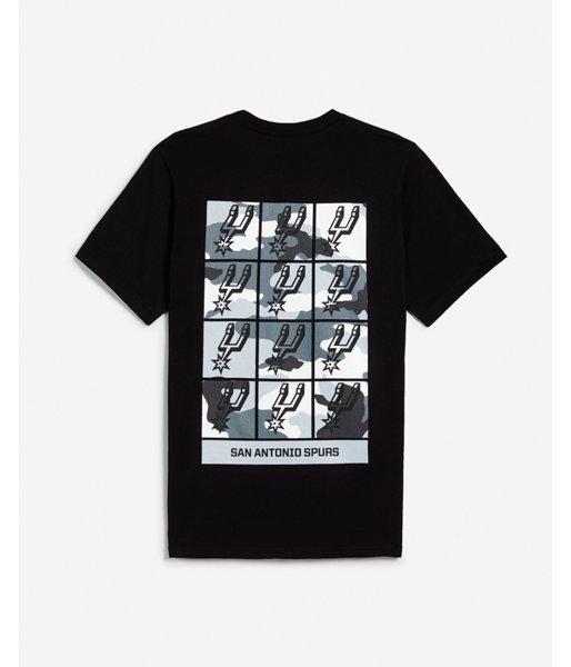 Express Mens San Antonio Spurs Nba Camo Graphic Tee