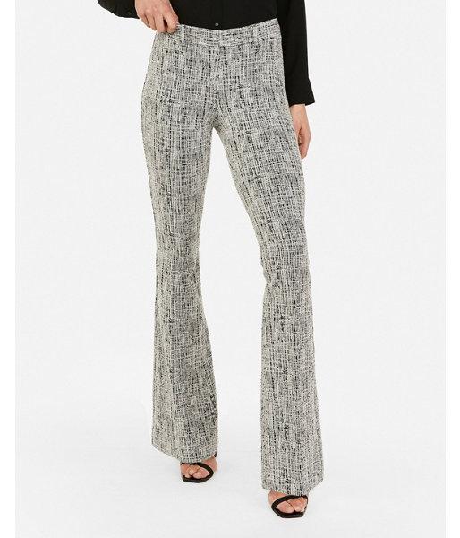 Express Womens Mid Rise Textured Stretch Pull-on Flare