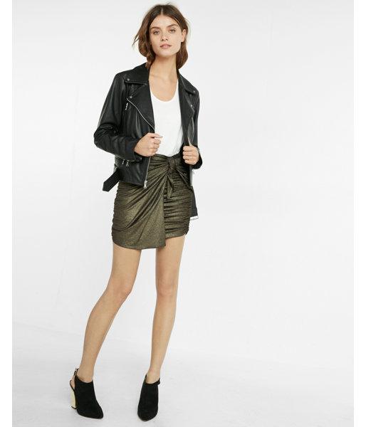 Express Womens High Waisted Self-tie Wrap Front