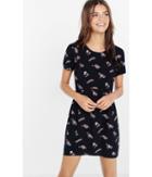 Express Women's Shorts Floral Print Short Sleeeve Empire Waist Dress