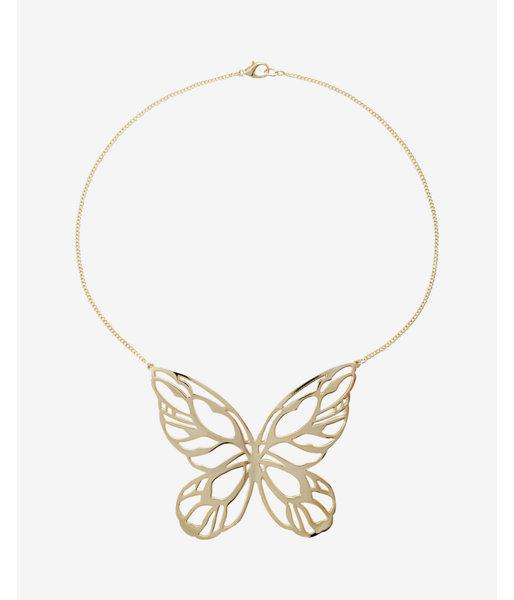 Express Womens Filigree Butterfly Necklace