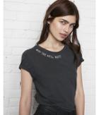 Express Womens Why The Hell Not Embroidery Tee