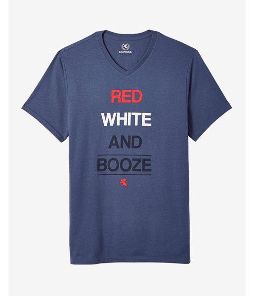 Express Fourth Of July Red White And Booze Graphic Tee